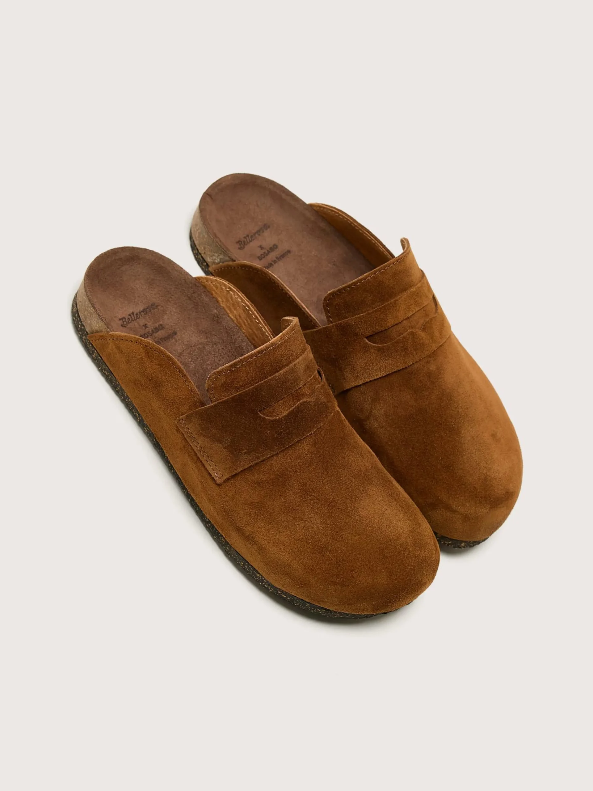 BOSABO Sabots En Velours Cognac