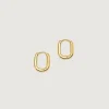 TEN Boucles D'oreilles Oblong En Or