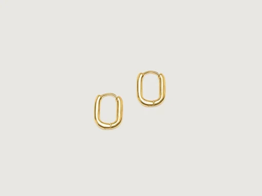 TEN Boucles D'oreilles Oblong En Or